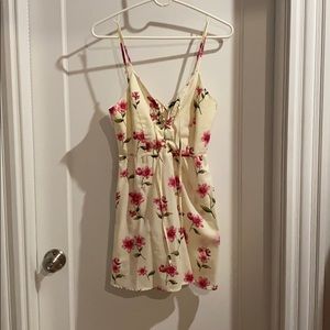 Pale yellow floral sundress